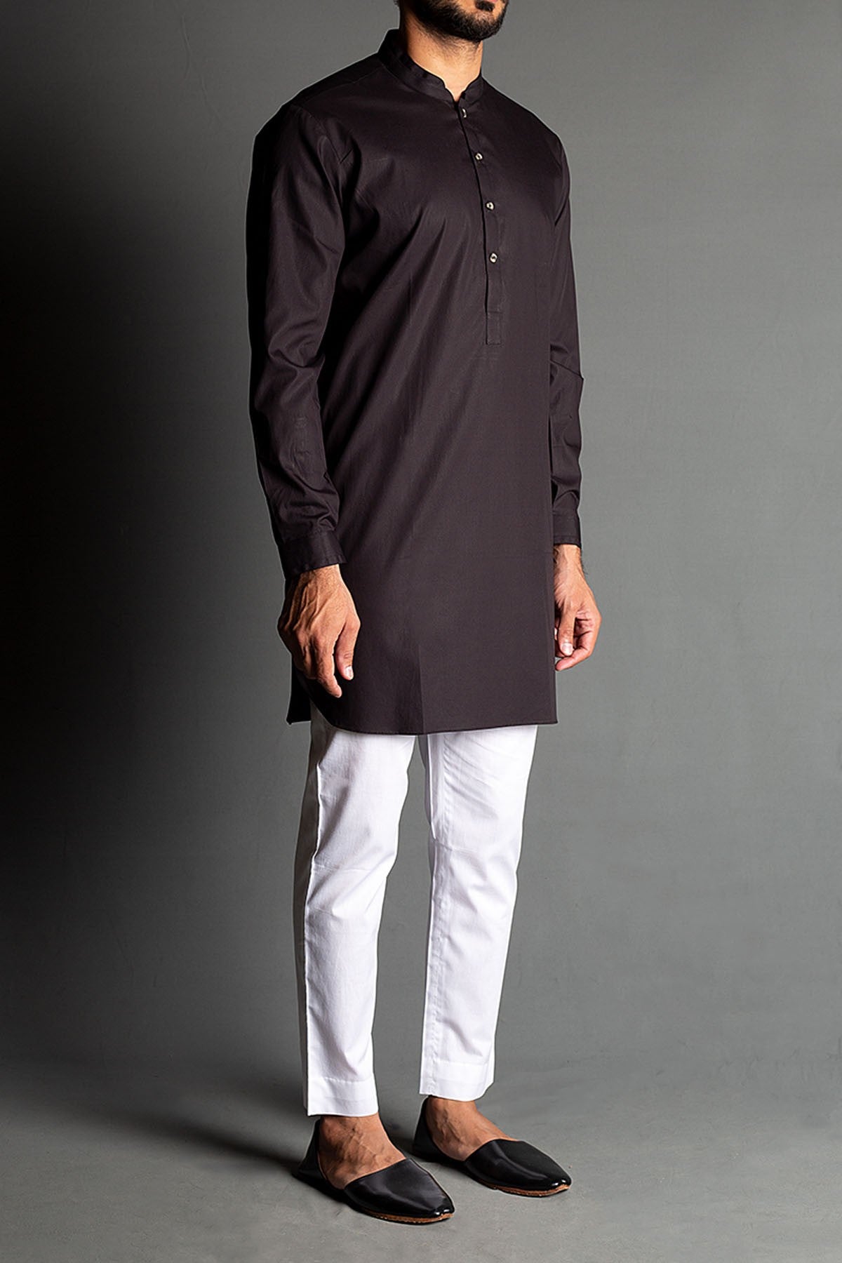 SHORT KURTA RDY BLACK - shop at Bareezeman