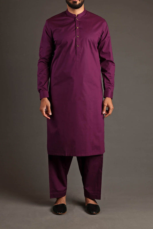KAMEEZ SHALWAR PLUM