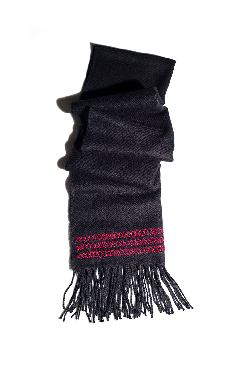 SCARF-BMS 019-BLCK-BLU - shop at Bareezeman