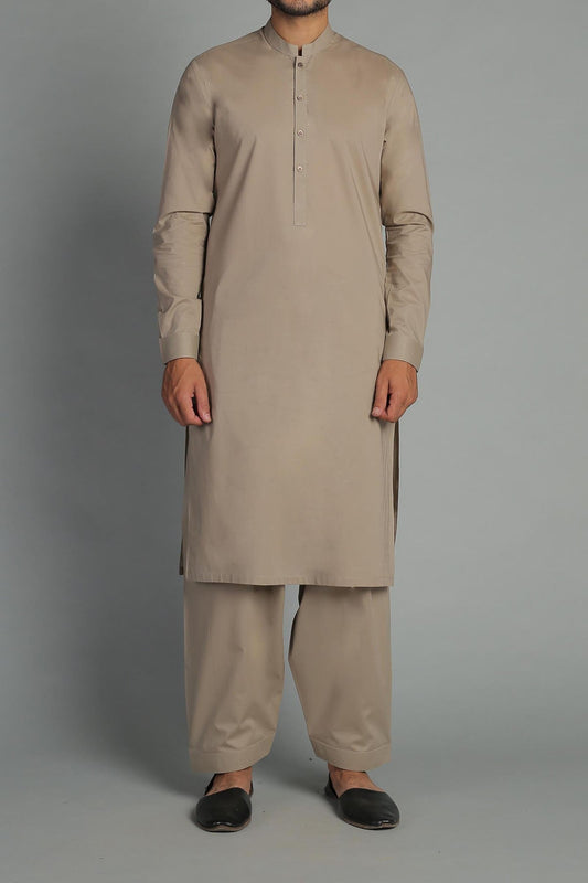 KAMEEZ SHALWAR TAN