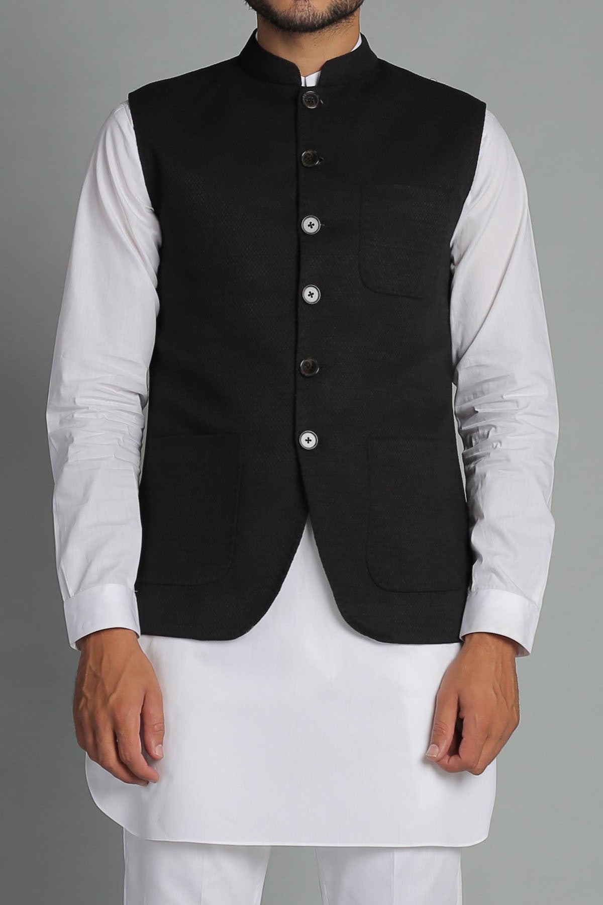 Cotton Waistcoat - Black