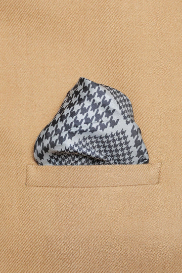 Silk Pocket Square Silver - shop at Bareezeman