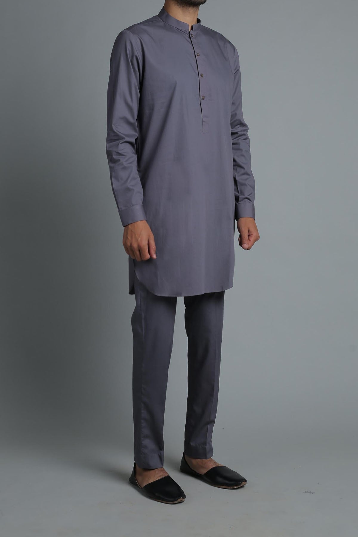 SHORT KURTA TROUSER GREY