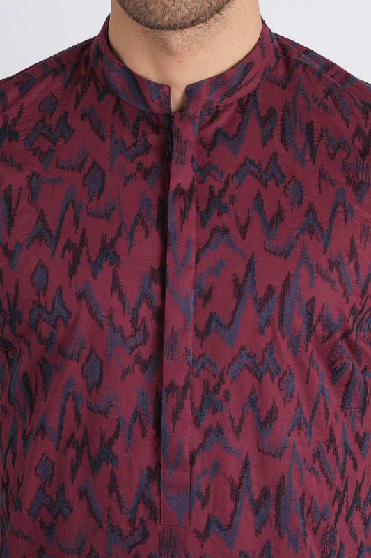 INTL-Embroidered-Kurta-Maroon