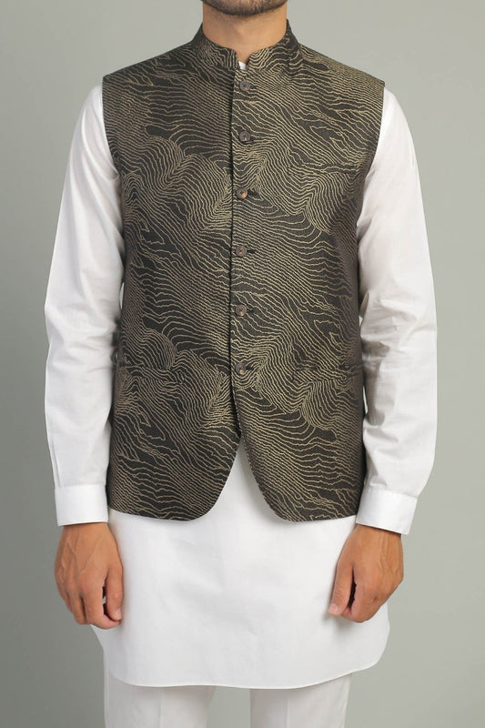 EMBROIDERED KURTA TROUSER BLACK