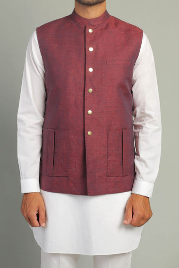 Italian Solbiati Waistcoat - Maroon