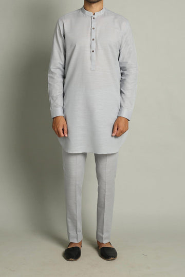SHORT KURTA TROUSER GEY