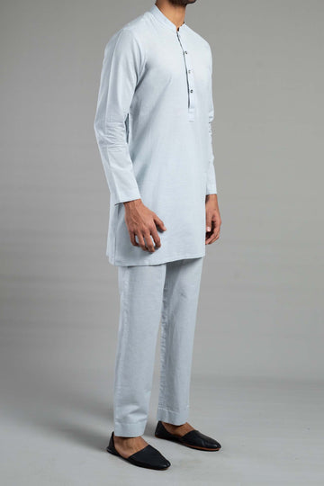 KURTA TROUSER LIGHT GREY - shop at Bareezeman