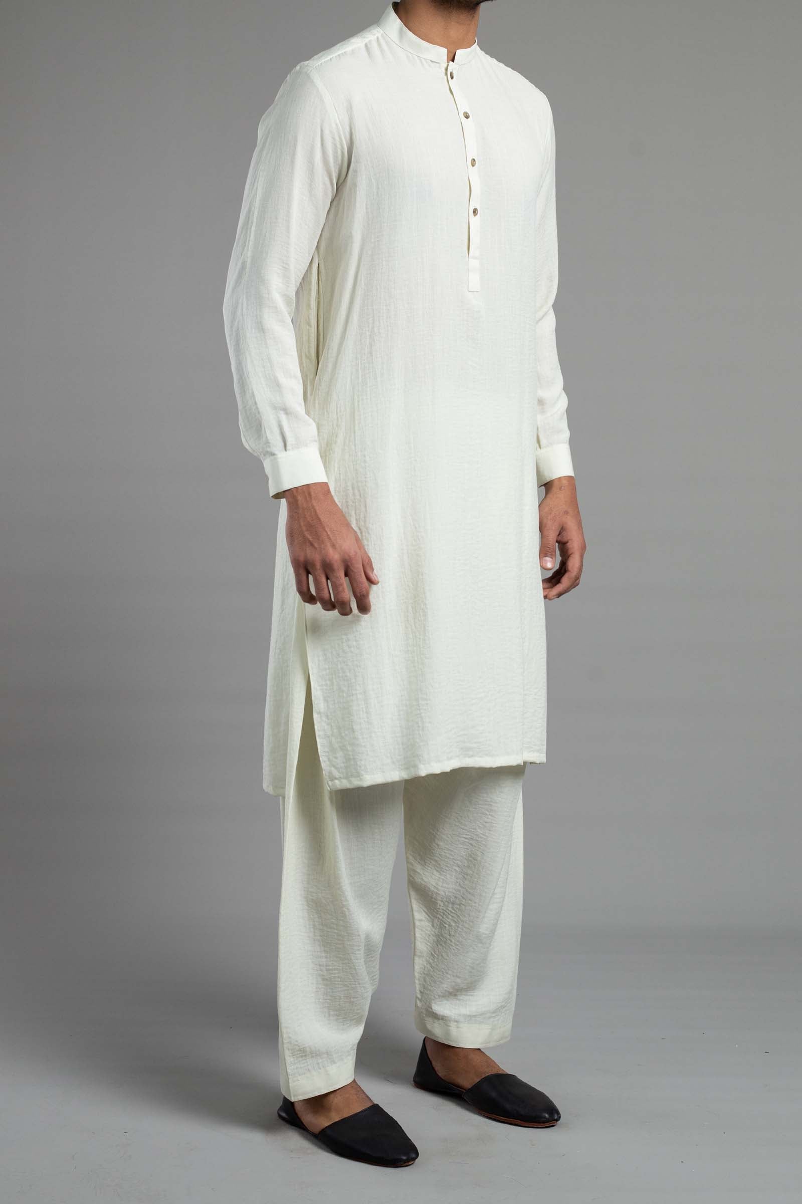SHALWAR KAMEEZ PEARL WHITE - shop at Bareezeman