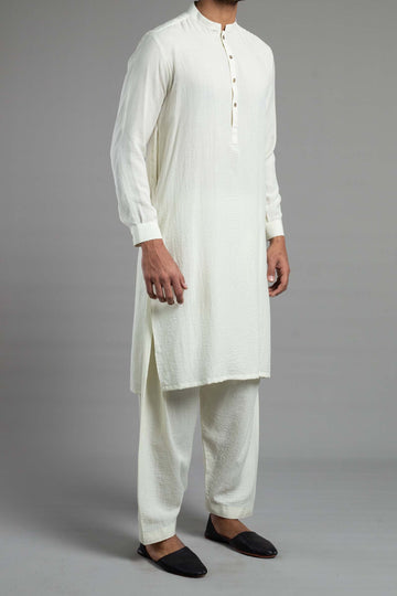 SHALWAR KAMEEZ PEARL WHITE - shop at Bareezeman