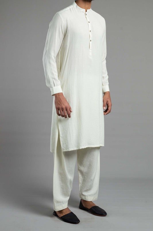 SHALWAR KAMEEZ PEARL WHITE - shop at Bareezeman