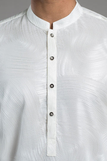 EMBROIDERED KURTA RDM WHITE