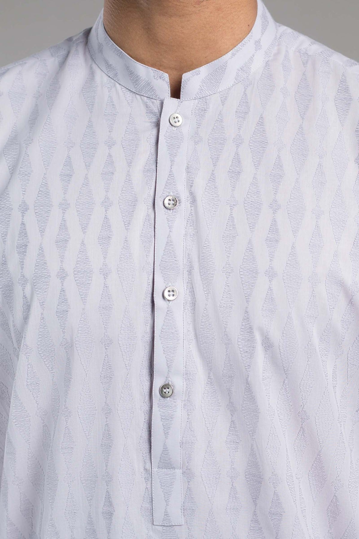 EMBROIDERED KURTA READYMADE PURPLE - shop at Bareezeman