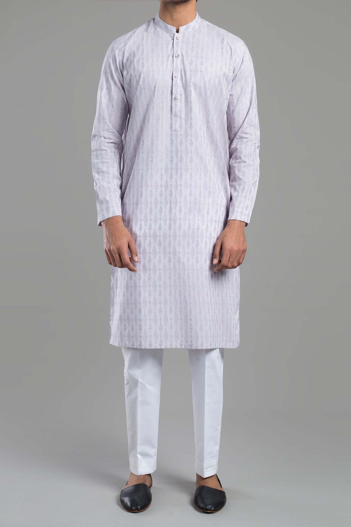 EMBROIDERED KURTA READYMADE PURPLE - shop at Bareezeman