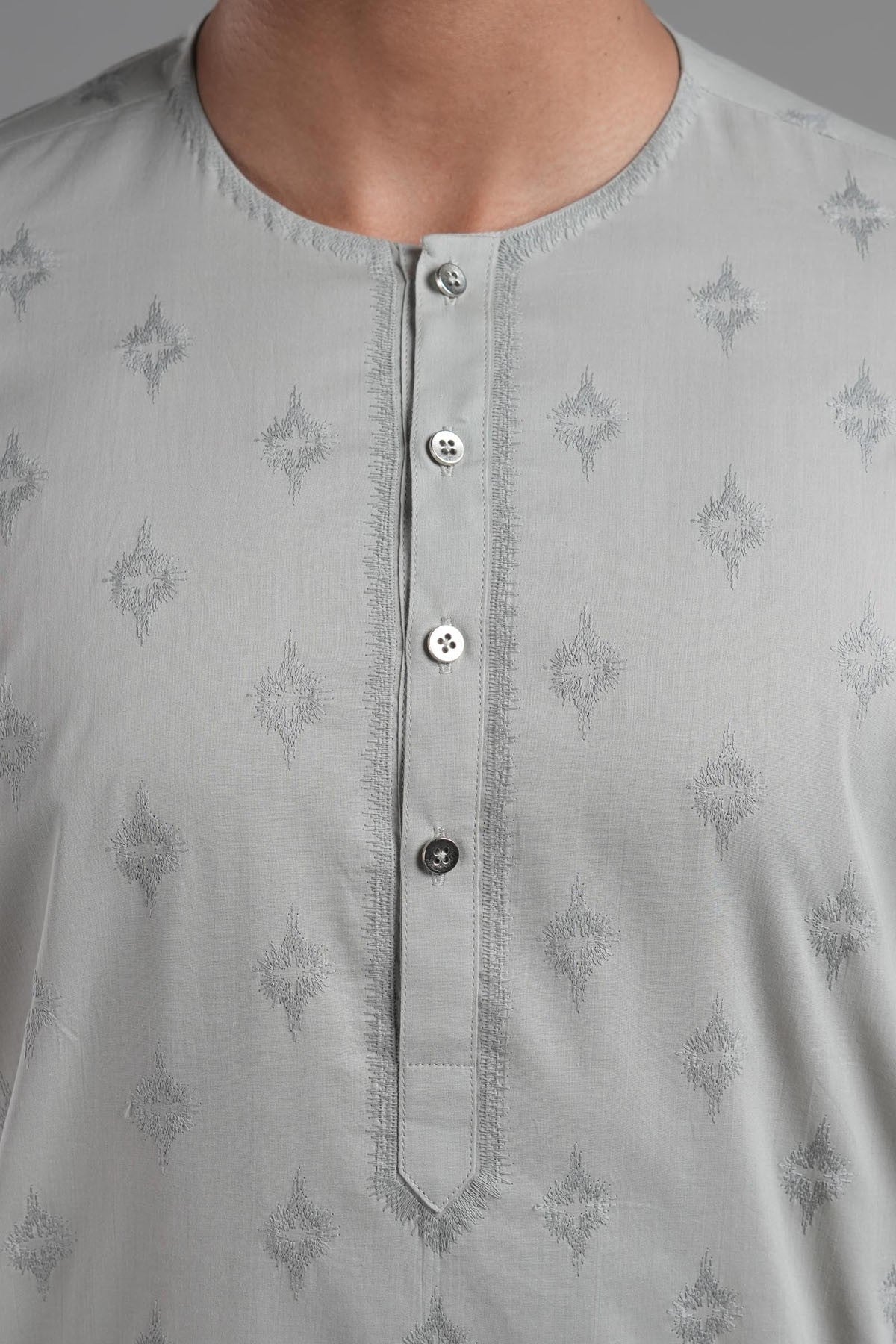 EMBROIDERED KURTA RDY LIGHT GREEN - shop at Bareezeman