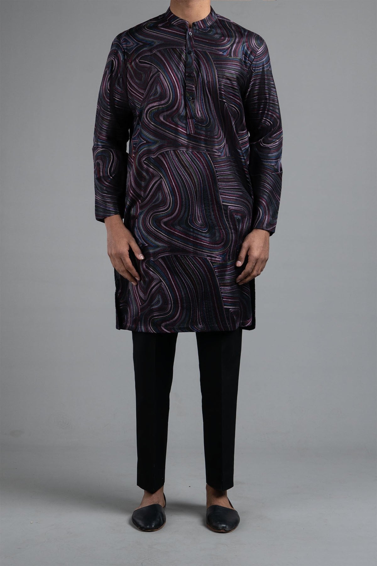 EMBROIDERED KURTA RDM BLACK