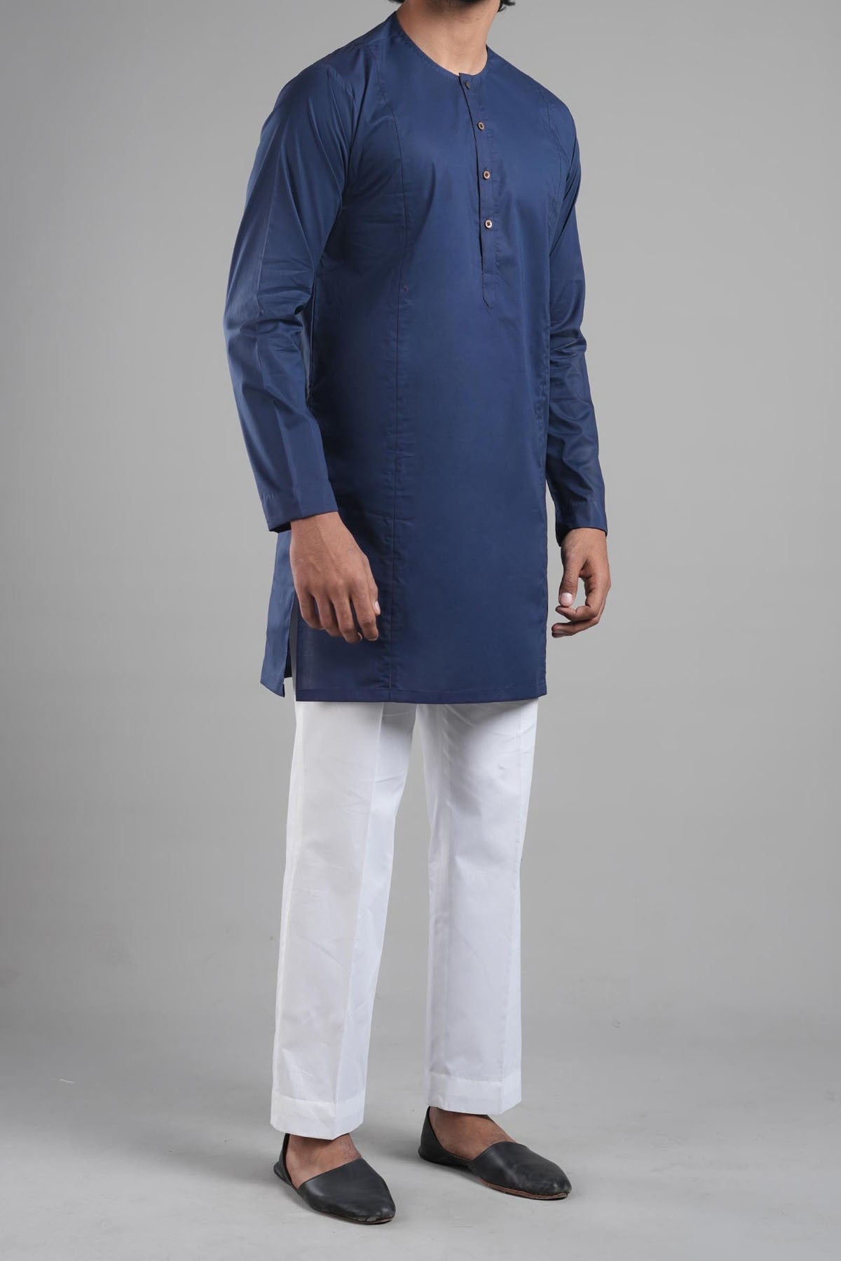 SHORT KURTA BLUE - shop at Bareezeman