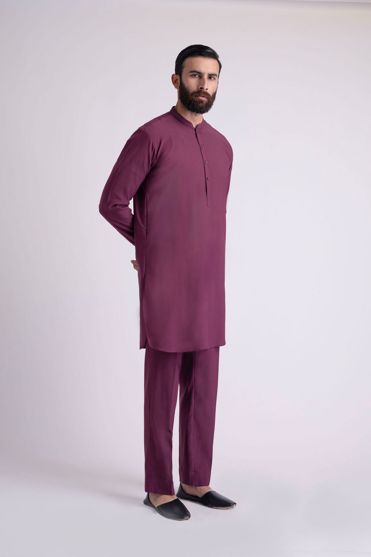 KURTA TROUSER-MAROON - shop at Bareezeman