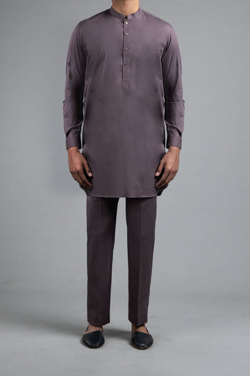 SHORT KURTA TROUSER BROWN