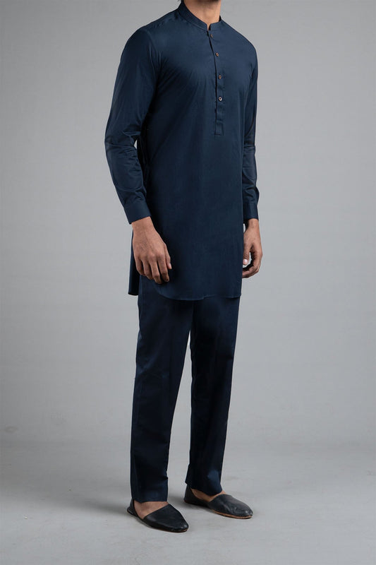 SHORT KURTA TROUSER NAVY BLUE
