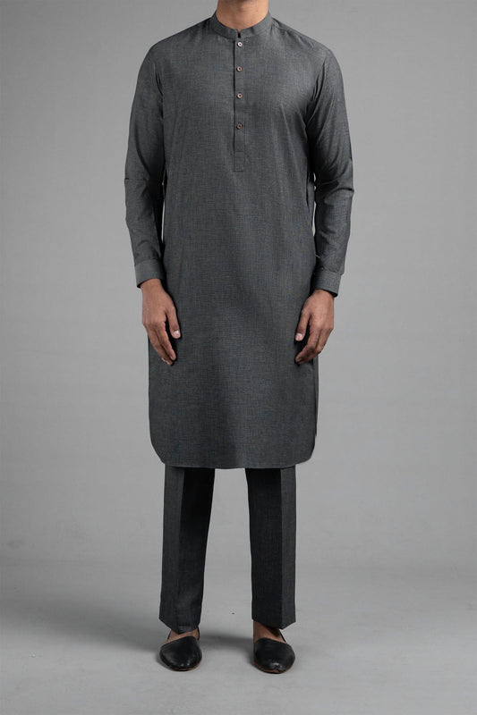 LONG KURTA TROUSER BLACK GREY