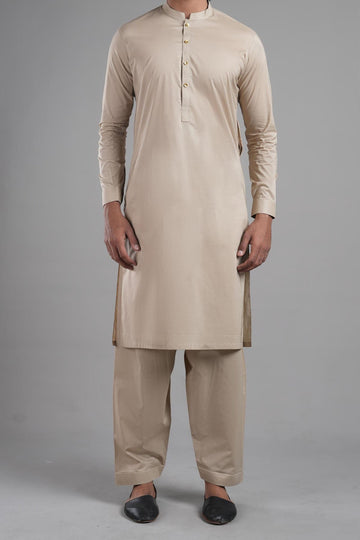 KAMEEZ SHALWAR BEIGE - shop at Bareezeman