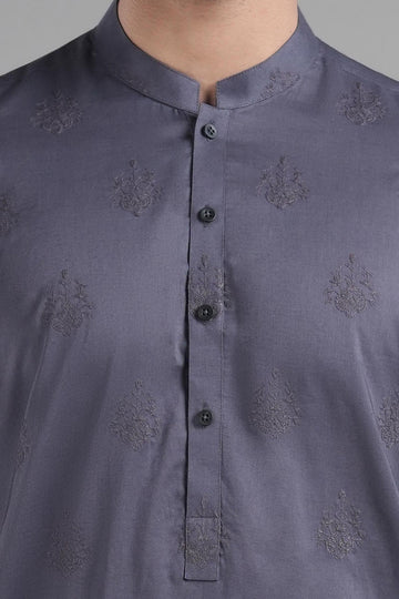 EMBROIDERED KURTA RDM CHARCOAL