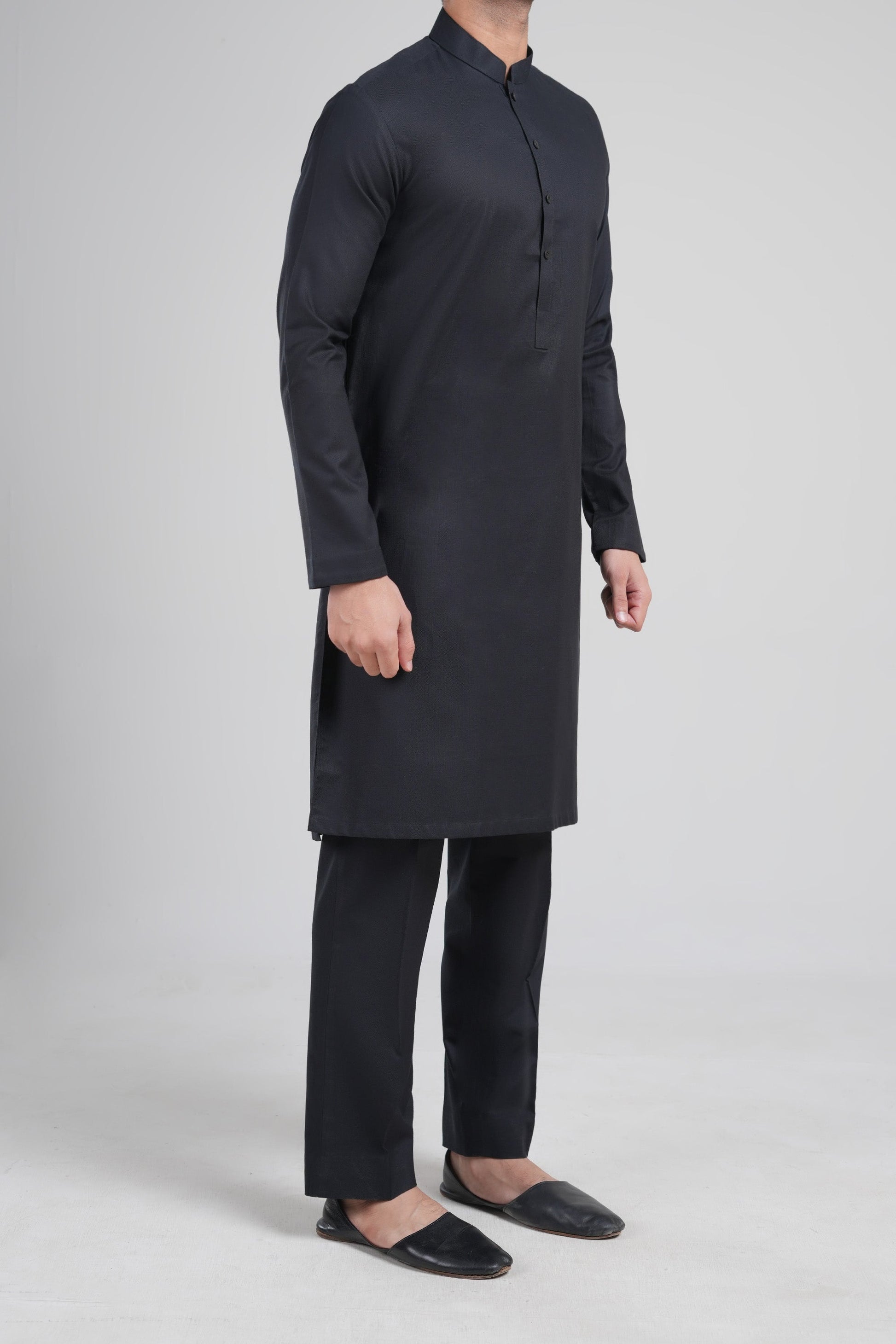 KURTA TROUSER BLACK - shop at Bareezeman