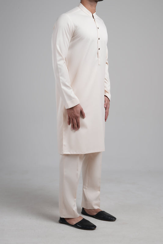 KURTA TROUSER LIGHT BEIGE - shop at Bareezeman