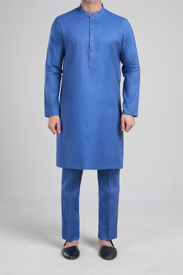 KURTA TROUSER BLUE - shop at Bareezeman