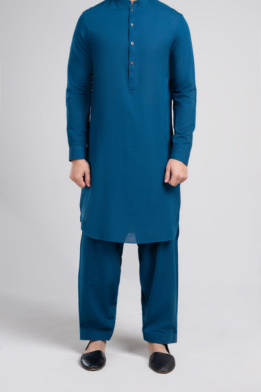 SHAWAR KAMEEZ BLUE - shop at Bareezeman