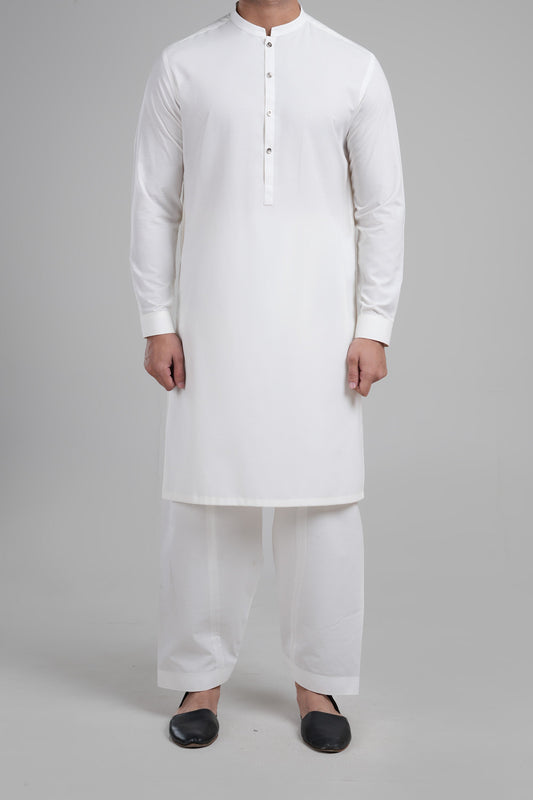 SHALWAR KAMEEZ WHITE - shop at Bareezeman