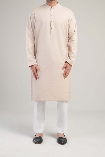 Embroidered Kurta-BMR-1739R1-BEIGE