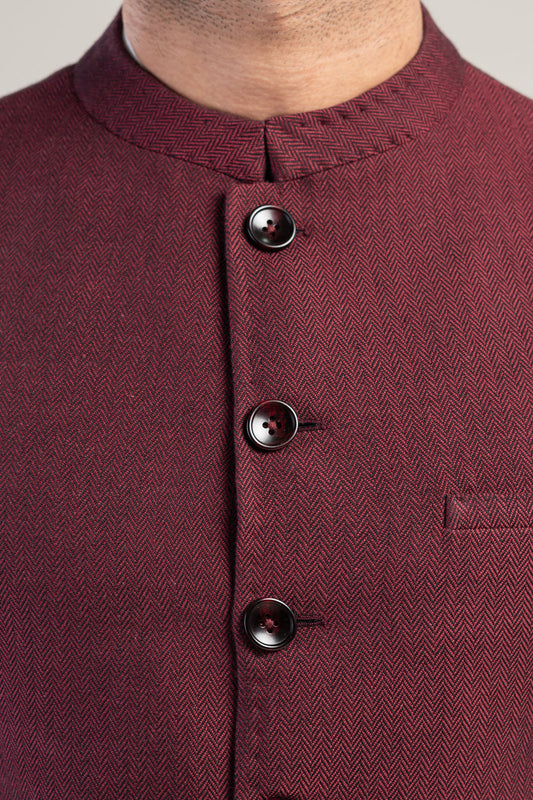 Waistcoat-WCH002406-MAROON