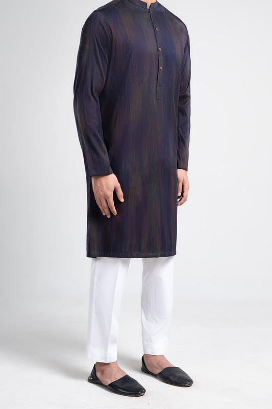 Embroidered Kurta-BMR-1735R1-Black