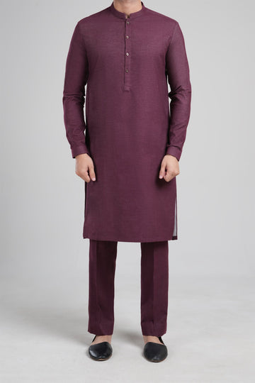 KURTA TROUSER MAROON