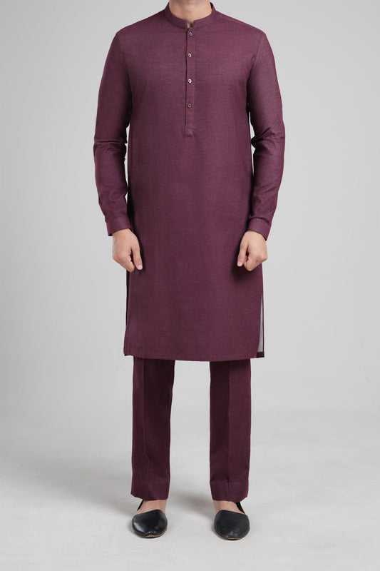 KURTA TROUSER MAROON