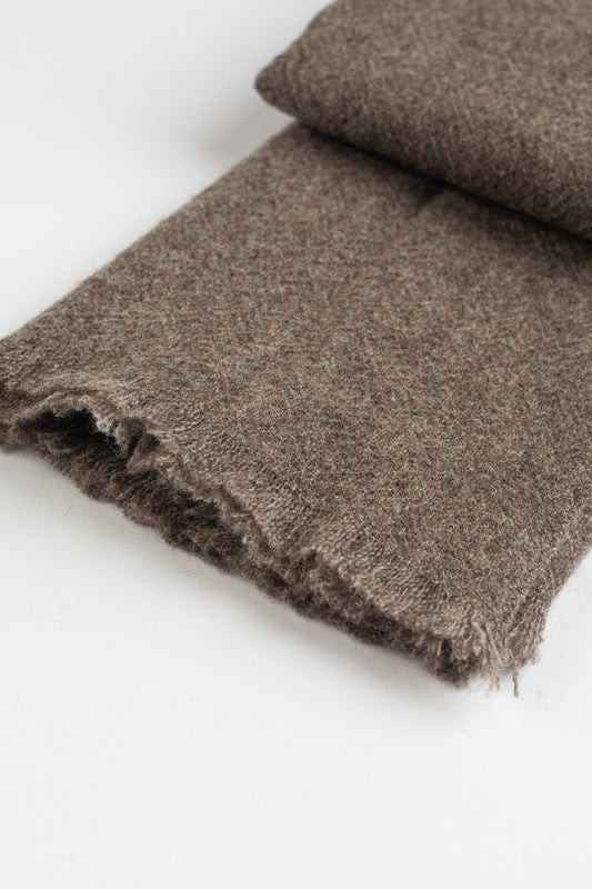 Mogolian Yak Wool Scarf-YSCW2401-Brown