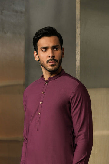 KURTA TROUSER-MAROON