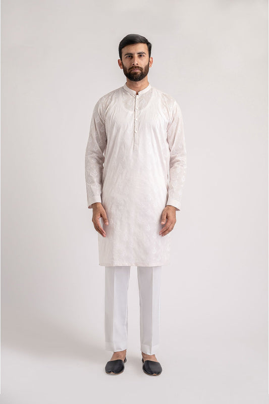 EMBROIDERED-KURTA-L-PINK - shop at Bareezeman