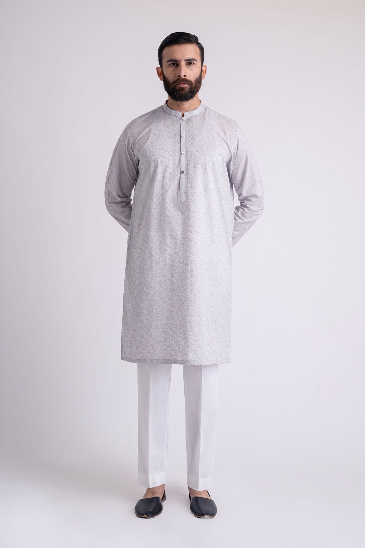 EMBROIDERED-KURTA-GREY