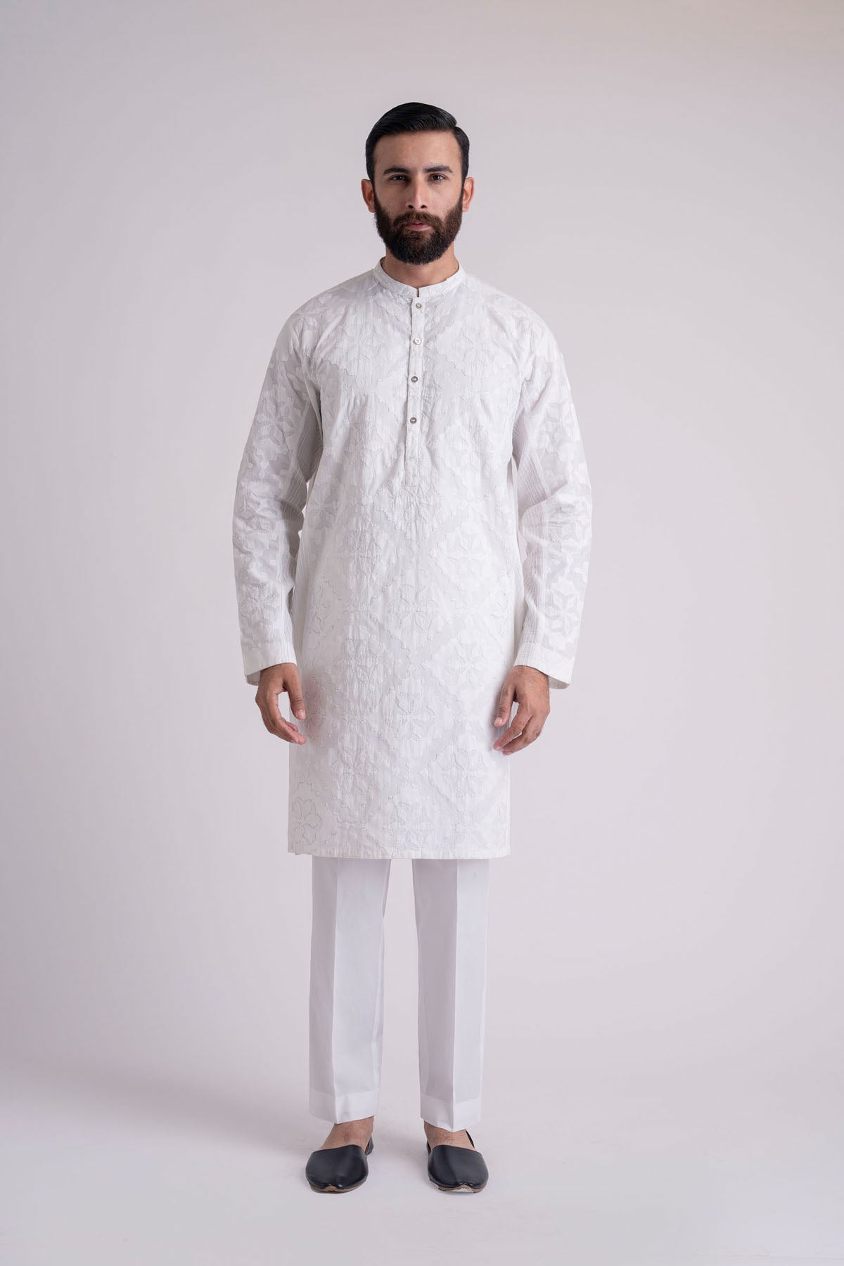 HANDMADE KURTA - WHITE