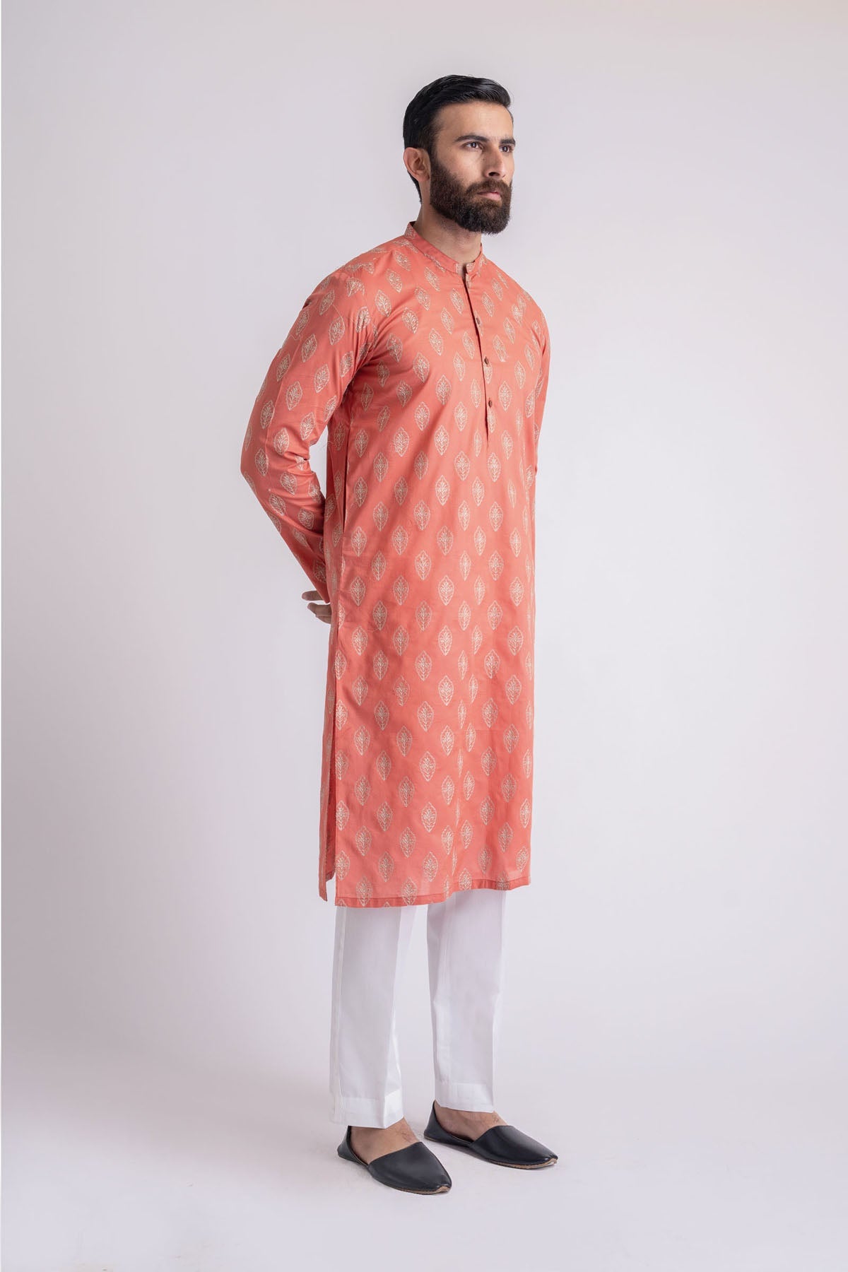 EMBROIDERED-KURTA-RUST