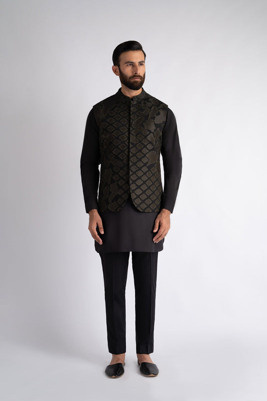 EMBROIDERED-WAISTCOAT-BLAK-GRN