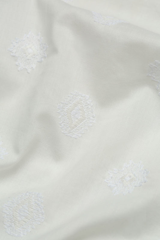 EMBROIDERED-UNSTITCHED-BMR1923-WHITE