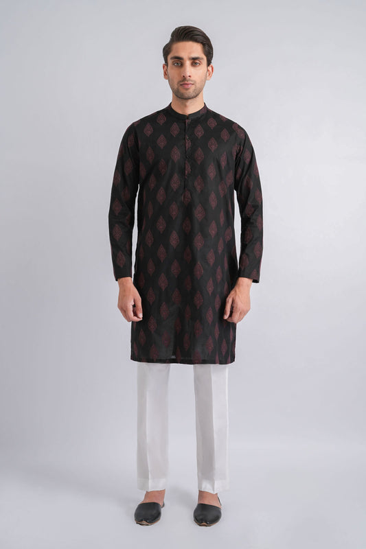 EMBROIDERED-KURTA-BLACK