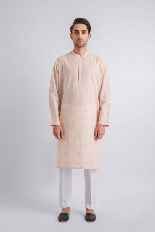 EMBROIDERED-KURTA-PINK - shop at Bareezeman