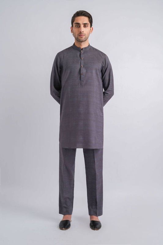 KURTA TROUSER-BLUE - shop at Bareezeman