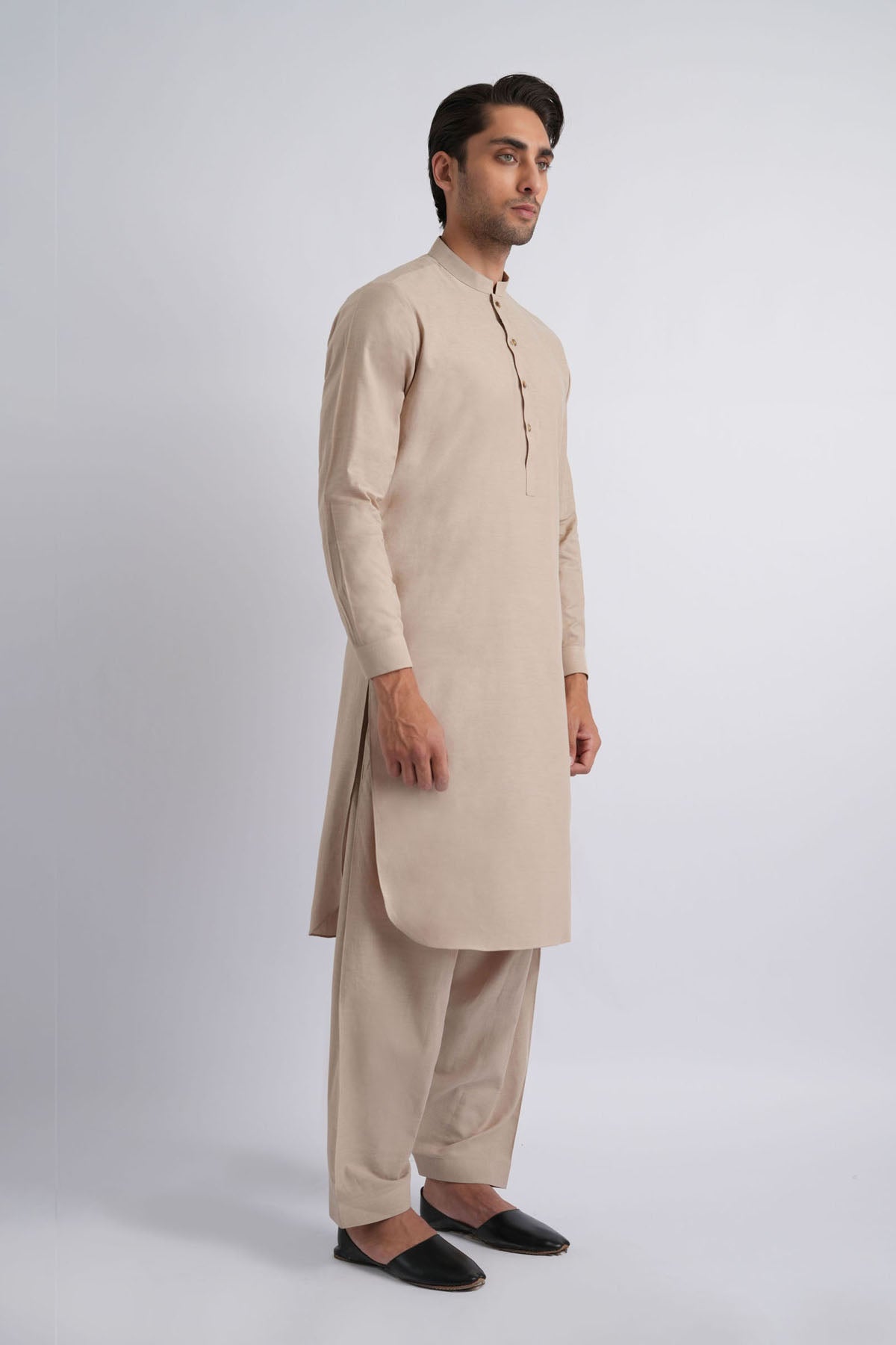 SHALWAR-KAMEEZ-BEIGE - shop at Bareezeman