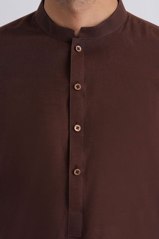 SHALWAR-KAMEEZ-BROWN - shop at Bareezeman